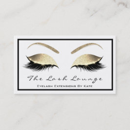 Makeup Eyebrow Lashes Glitzer Gold Schwarz2 Visitenkarte