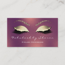 Makeup Eyebrow Lashes Glitzer Green Copper Rose Visitenkarte