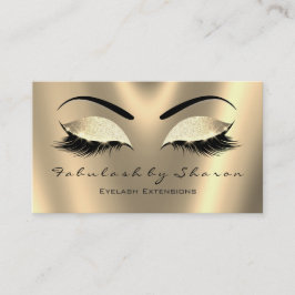 Makeup Eyebrow Lashes Glitzer Imitate Sepia Gold L Visitenkarte