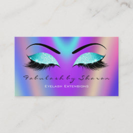 Makeup Eyebrow Lashes Glitzer Ombre Lila Visitenkarte