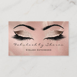 Makeup Eyebrow Lashes Glitzer Rose Gold Luxus Visitenkarte