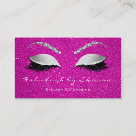 Makeup Eyebrow Lashes Glitzer Silver Grau Hot Pink Visitenkarte