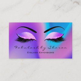 Makeup Eyebrow Lashes Glitzer Skinny Miami Beach Visitenkarte