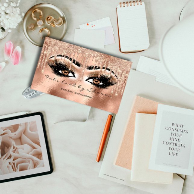 Makeup Eyebrow Lashes Glitzer Tropfen Spark VIP Ro Visitenkarte (Von Creator hochgeladen)