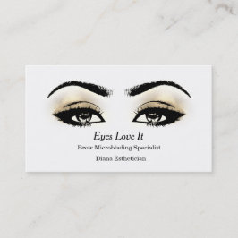 Makeup Eyebrow Lashes Gold Schwarze Schönheit Visitenkarte