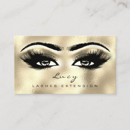 Makeup Eyebrow Name Lash Glitzer Golden Eyes Visitenkarte