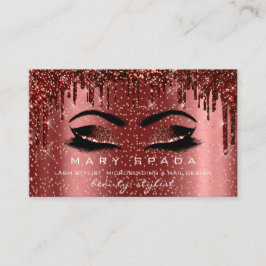 Makeup Eyebrows Lash Browns Burgundy Spark Nails Visitenkarte