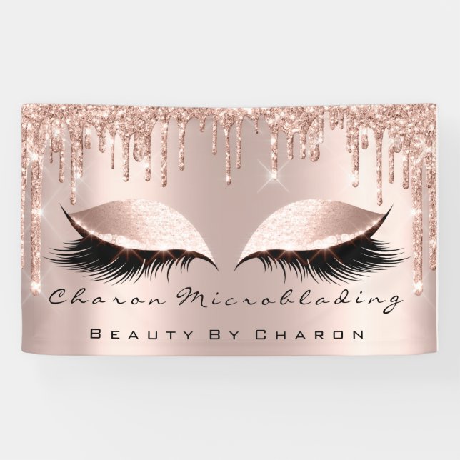 Makeup Eyebrows Lashes Browns Rose Rose Banner (Horizontal)