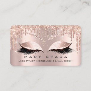Makeup Eyebrows Lashes Browns Rose Spark Social Visitenkarte