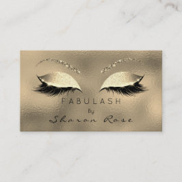 Makeup Eyebrows Lashes Glitzer Diamond Gold Einzig Visitenkarte