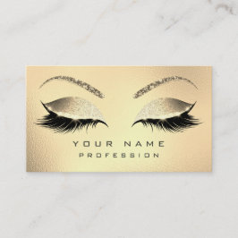 Makeup Eyebrows Lashes Glitzer Diamond Gold Glam1 Visitenkarte