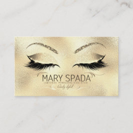 Makeup Eyebrows Lashes Glitzer Diamond Gold Mary1 Visitenkarte
