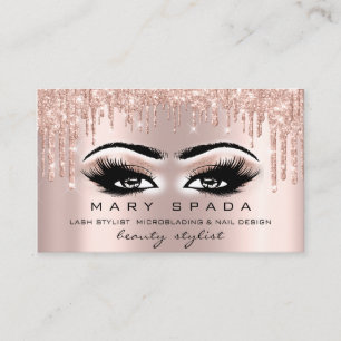 Makeup Eyebrows Lashes Pink Rose Spark Eyes1 Visitenkarte