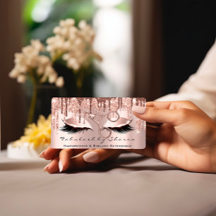 Makeup Eyelash Friseursalon Schere Rose Tropfen Au Visitenkarte
