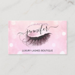 Makeup Eyelash QR Code Rosa Glitzer Auge Logo Visitenkarte