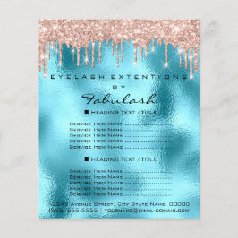 Makeup Eyelashes Schönheitssalon Eyes Tropfens Blu Flyer