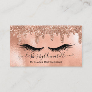 Makeup EyeLashes Sparkle Glitzer Tropfen Blush Gol Visitenkarte