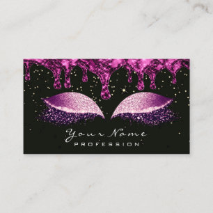 Makeup Eyes Lashes Glitzer Wax Glitzer Gold Pink Visitenkarte