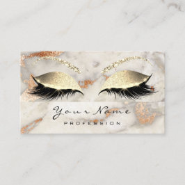 Makeup Eyes Lashes Kupfer-Marmorkarte Terminkarte