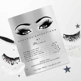Makeup Eyes Lashes Preisliste Grau Poster