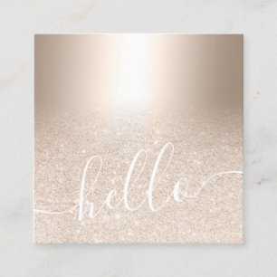 Makeup haar chic gold Glitzer ombre metallic hello Quadratische Visitenkarte