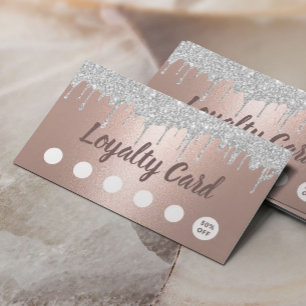 Makeup Hair Salon Silver Tropfens Rose Gold Loyali Treuekarte