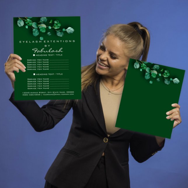 Makeup Hair Salon Woodland Eukalyptus Bio Flyer (Makeup Hair Salon Woodland Eucalyptus Organic Flyer)