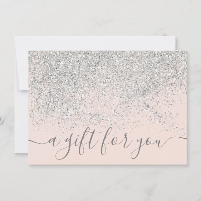 Makeup hair silver Glitzer pastel Geschenkgutschei (Vorderseite)