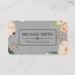 Makeup & Hair Stylist Elegantes Vintages Tier #5 Visitenkarte