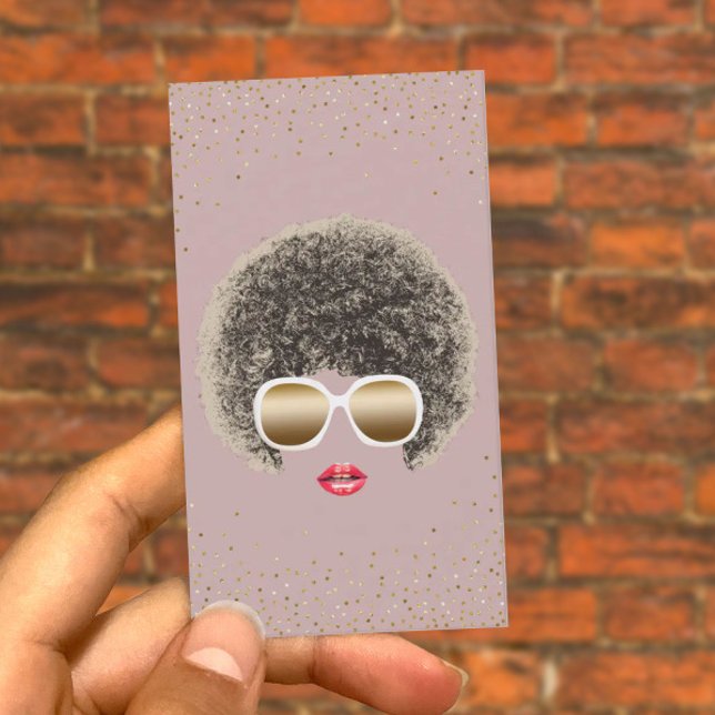 Makeup & Hair Stylist Modernes Gold Confetti Schön Visitenkarte (Von Creator hochgeladen)