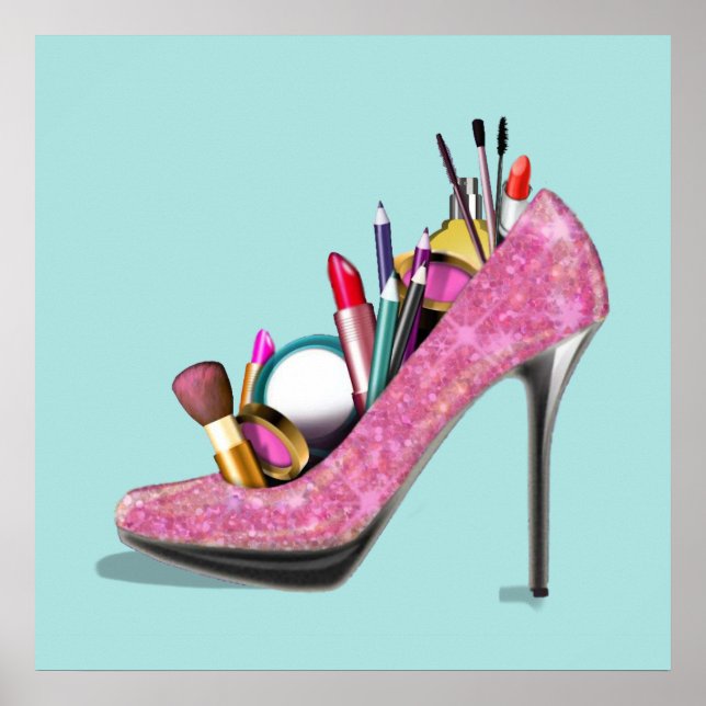 Makeup High Heels Stillettos Poster (Vorne)