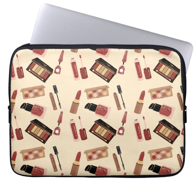 Makeup Kosmetik Schönheitsmuster Kosmetologie Laptopschutzhülle (Vorderseite)