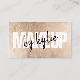Makeup Künstler fett signieren Skript Rose Goldfol Visitenkarte