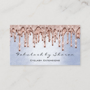 Makeup Künstler Hair 3D-Effekt Tropfen Rose BLUE Visitenkarte