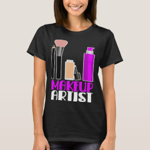 Makeup-Künstler Kosmetikartikel T-Shirt