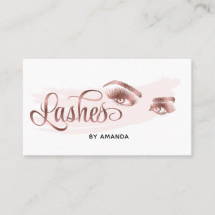 Makeup Künstler Lash Eyebrow Eyes Lashes Rose Gold Visitenkarte