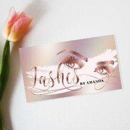 Makeup Künstler Lash Eyebrow Eyes Lashes Rose Gold Visitenkarte