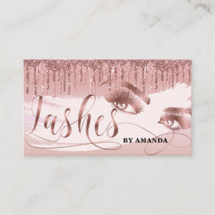 Makeup Künstler Lashes Eye Lashes Rose Gold Visitenkarte