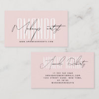 Makeup Künstler moderne Typografie-Skript rot Rosa