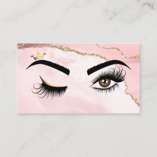 Makeup Künstler Wink Eye Schönheit Blush Pink Agat Visitenkarte