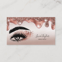 Makeup Lashes Rose Gold Glitzer Tropfen