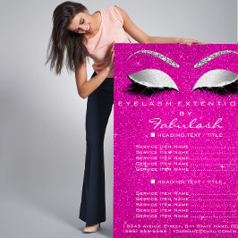 Makeup Lashes Schönheitssalon Glitzer Flyer Hot Pi