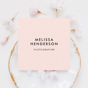 Makeup Mädchen Minimal Blush Rosa QR Code Quadratische Visitenkarte