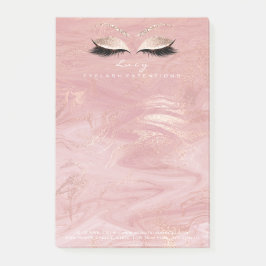 Makeup Marble Lashes Rose Name Web Telefon rosa Post-it Klebezettel