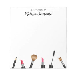 Makeup Mascara, Lipstick, Pencil, Brushes & Name Notizblock