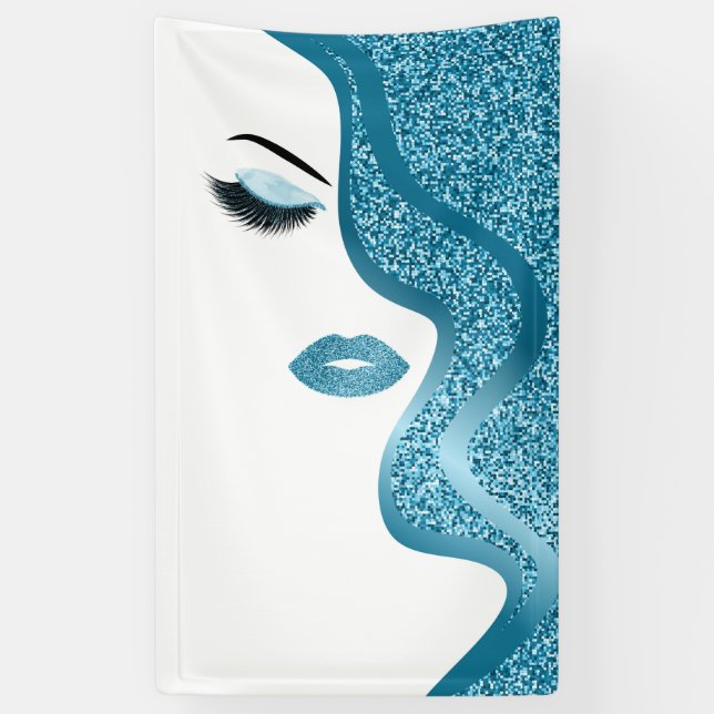 Makeup mit Glitzer-Effekt Banner (Vertikal)
