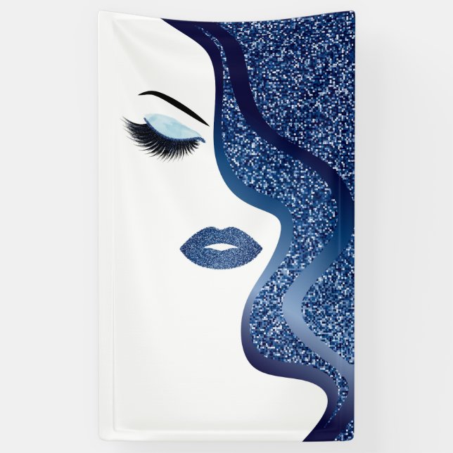 Makeup mit Glitzer-Effekt Banner (Vertikal)