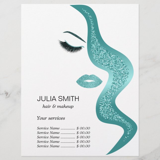 Makeup mit Glitzer-Effekt Flyer (Vorne)
