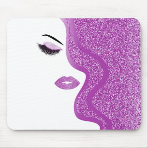 Makeup mit Glitzer-Effekt Mousepad