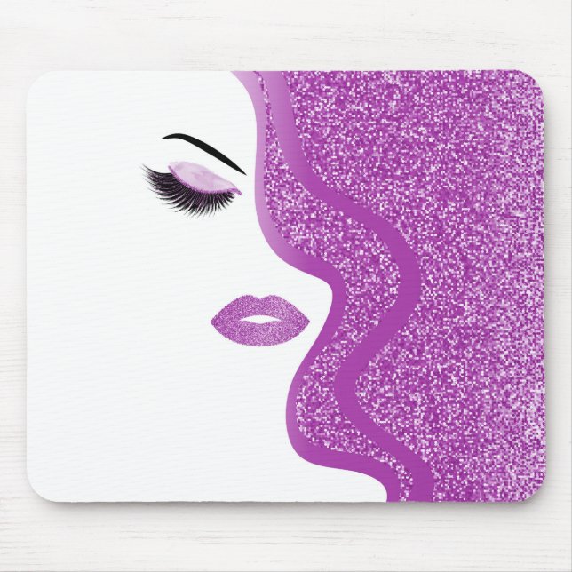 Makeup mit Glitzer-Effekt Mousepad (Vorne)